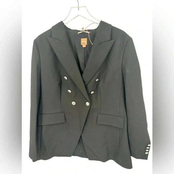 NEW BOSS Jelary Double Breasted Blazer Black Size 12 B2061 - Picture 2 of 5